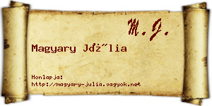 Magyary Júlia névjegykártya