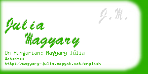 julia magyary business card